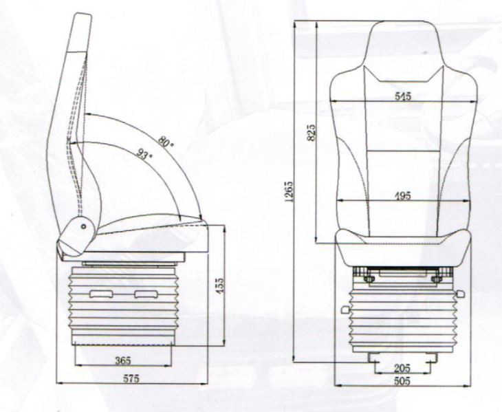 New type OEM drive mode seat slide for hino trucks