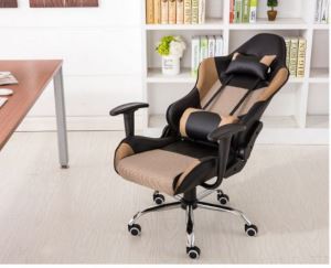 Folding Swivel Rotating Race Style Game Chair with Wheels