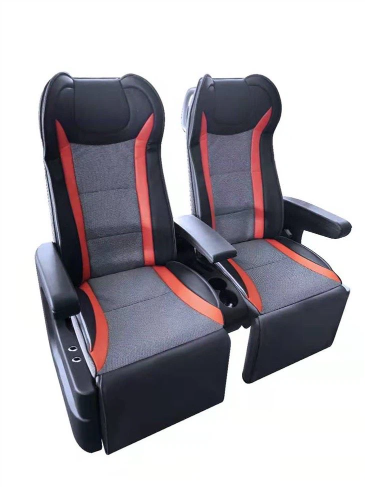 Luxury Ergonomic Bus Seat with Armrest, Food Plate, Cloth Cover for Scania Coach